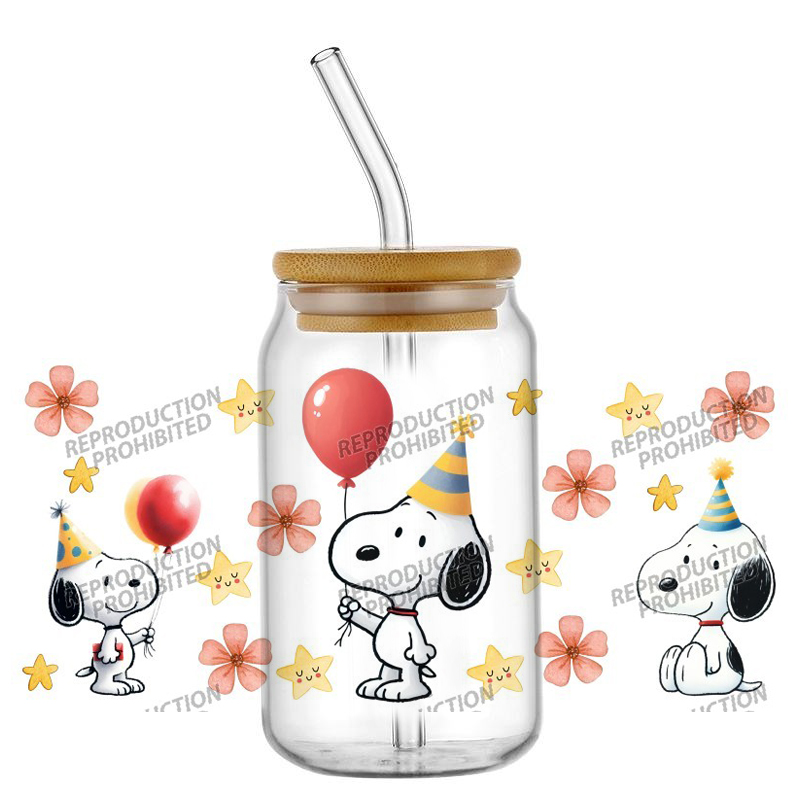 Rdta Tank Glass - Popular Lovely Dog Happy Birthday Painting