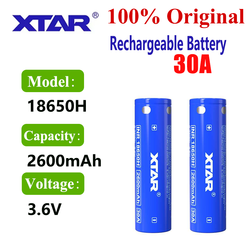 Vape Battery 18650 - Original XTAR 18650 2600mah Battery CDR