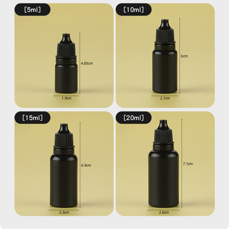 5pcs 5-20ml Black Plastic Bott - огляд і ціна Juice Bottle Dropper