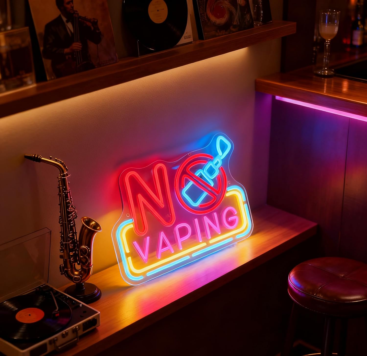 No Vaping LED Neon Sign USB Po - огляд і ціна Vape Decoration