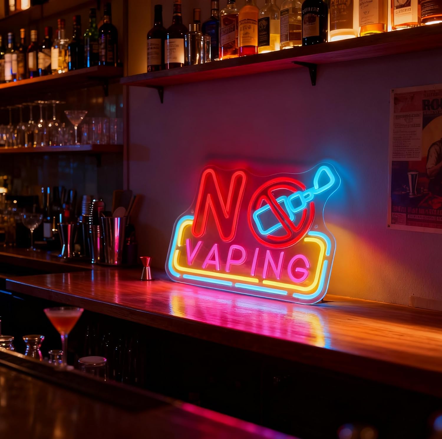 No Vaping LED Neon Sign USB Po - огляд і ціна Vape Decoration