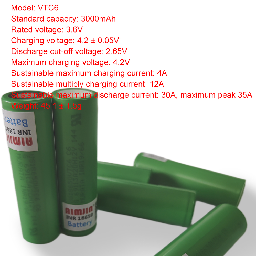 VTC6 18650 Battery 3000mAh 3.7 - огляд і ціна Vape Battery 18650