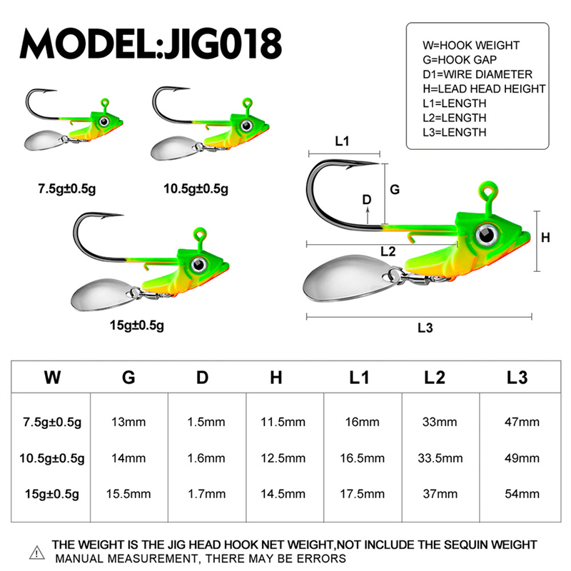 7g 10g 15g Lead Head Jig Hook  - огляд і ціна Dry Herb Vaping Accessories