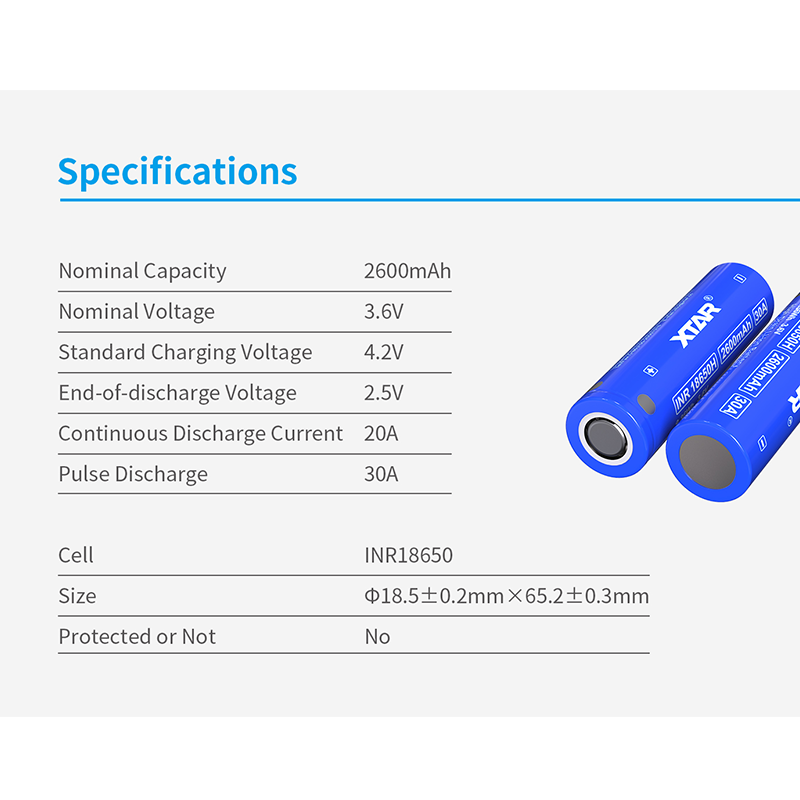 Original XTAR 18650 2600mah Ba - огляд і ціна Vape Battery 18650