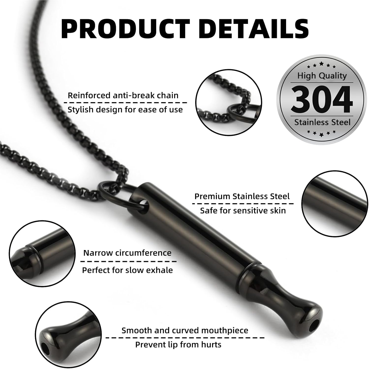 Titanium Steel Breathing Neckl - огляд і ціна Vape Accessory