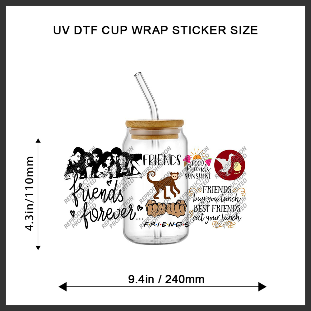 Retro Friend Themed UV DTF 16o - огляд і ціна Rdta Tank Glass