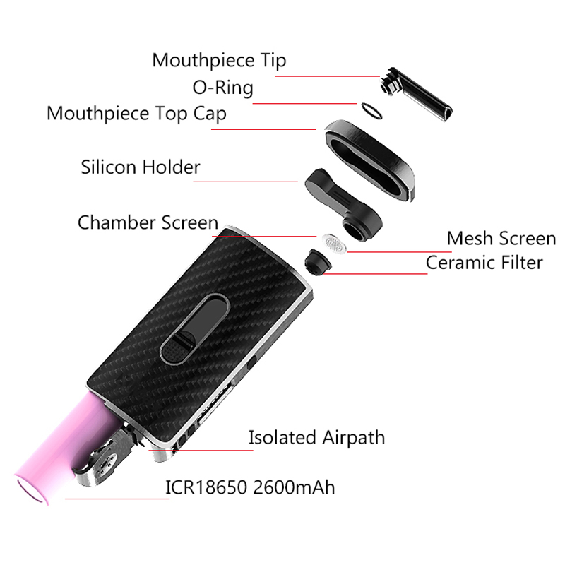 Original XMAX ACE Dry Herb Vap - огляд і ціна Vape Battery 18650